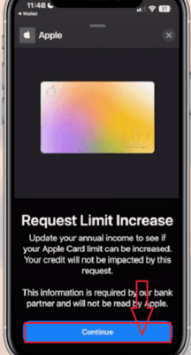 Open the Apple Request Limit Increase Link in new page