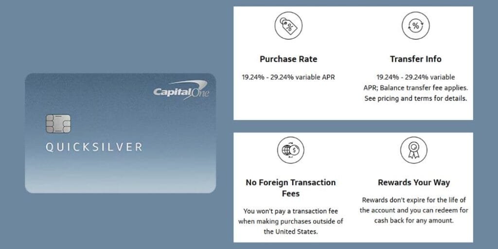 Rates and Fees of the Capital One Quicksilver Student Cash Rewards Credit Card