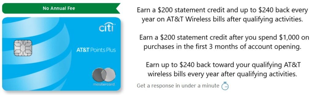 Benefits of AT&T Points Plus® Card from Citi